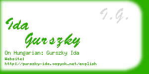 ida gurszky business card